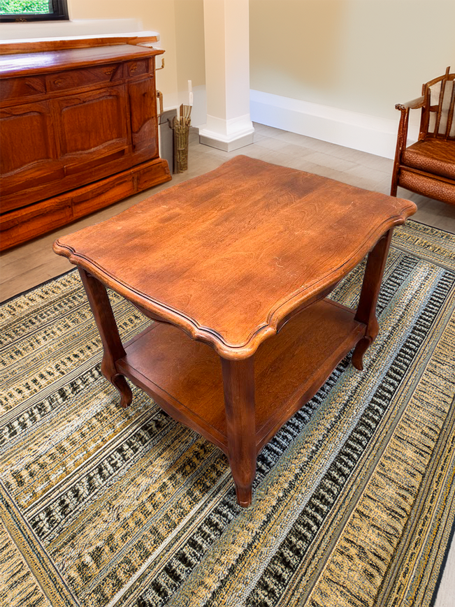 Ethan Allen Country French Double Tiered Side Table