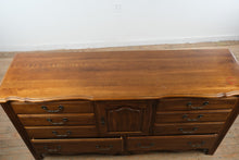 Load image into Gallery viewer, Ethan Allen Traditional Cherry Wood Dresser with Center Cabinet Door 68 Inch
