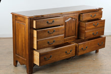 Load image into Gallery viewer, Ethan Allen Traditional Cherry Wood Dresser with Center Cabinet Door 68 Inch
