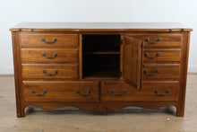 Load image into Gallery viewer, Ethan Allen Traditional Cherry Wood Dresser with Center Cabinet Door 68 Inch
