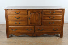 Load image into Gallery viewer, Ethan Allen Traditional Cherry Wood Dresser with Center Cabinet Door 68 Inch
