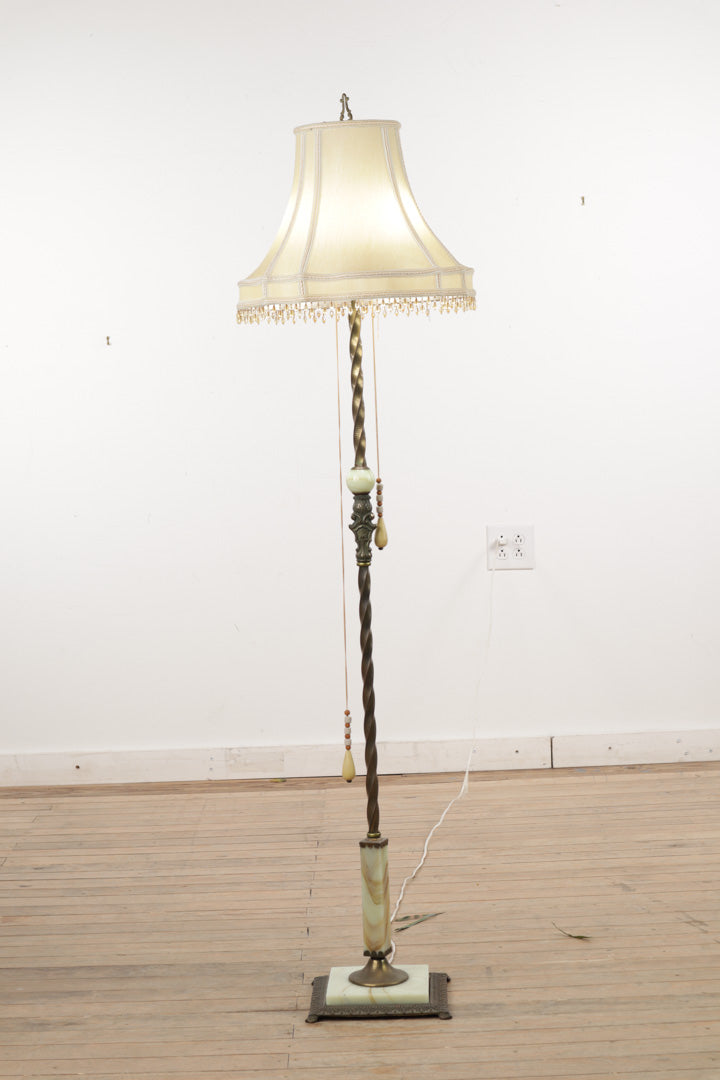 Antique Floor Lamp with Marble Base