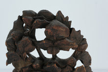 Load image into Gallery viewer, Antique Chinese Openwork Wood Carving – Scholar’s Desk Screen or Altar Panel with Floral Motifs (15” Tall)
