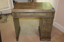 Load image into Gallery viewer, Vintage Sewing Machine Desk – 30&quot; W x 17&quot; D x 31&quot; H – Painted Finish
