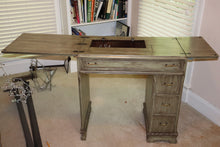 Load image into Gallery viewer, Vintage Sewing Machine Desk – 30&quot; W x 17&quot; D x 31&quot; H – Painted Finish

