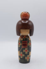 Load image into Gallery viewer, Vintage Japanese Kokeshi Doll Hand Painted Kimono Wood 8 5 Inch
