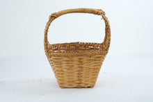 Load image into Gallery viewer, Handwoven Wood Splint Gathering Basket Rustic Farmhouse Decor 12 Inch
