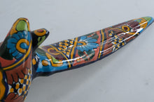 Load image into Gallery viewer, Large Talavera Parrot Hanging Ceramic Bird Mexican Folk Art 28 x 7
