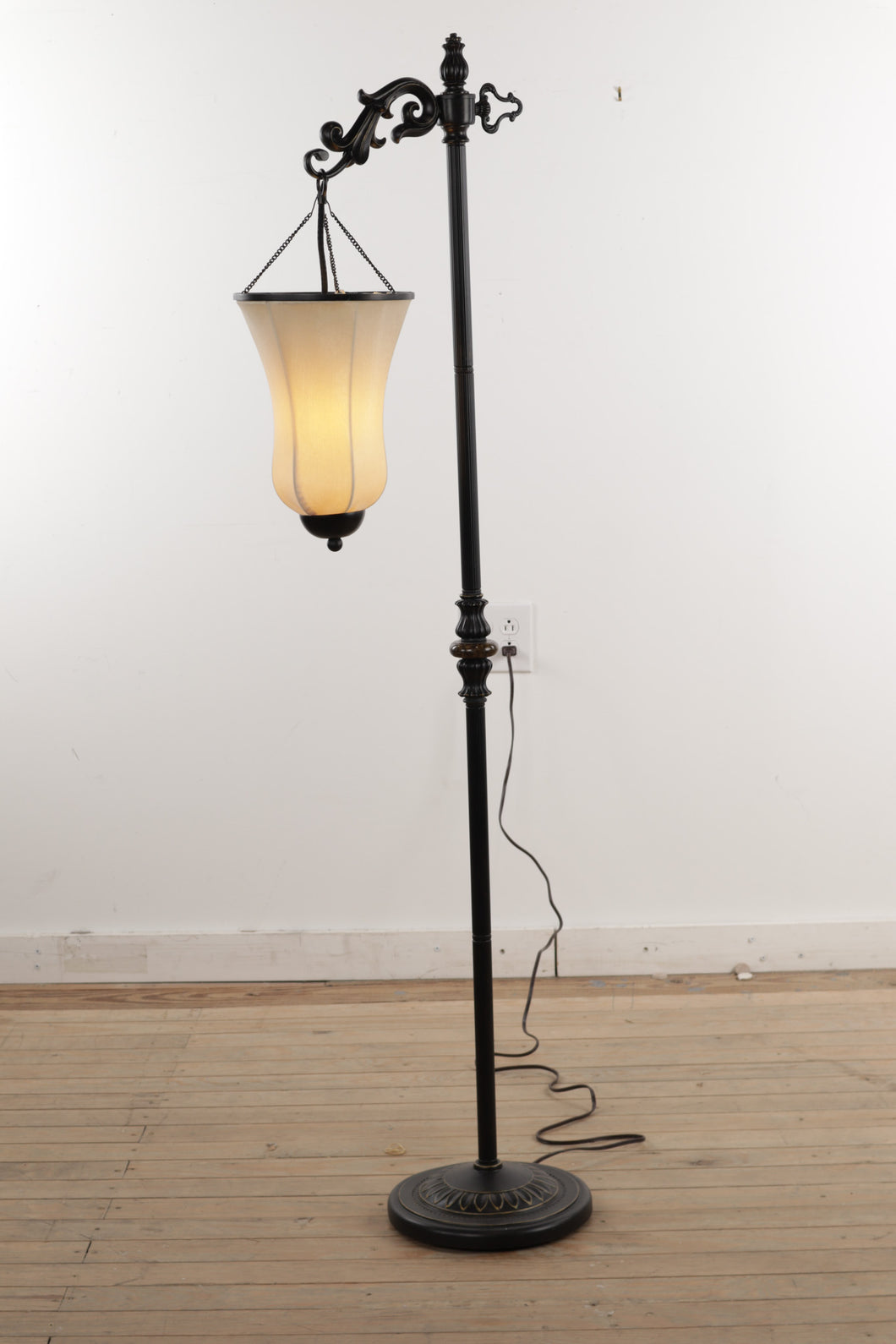 Floor Lamp with Hanging Lantern Shade