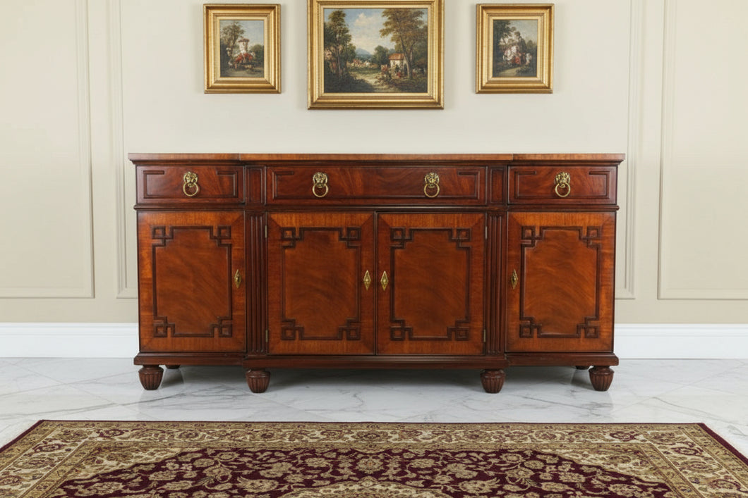 Henkel Harris Flamed Mahogany Regency-Style Buffet
