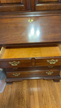 Load image into Gallery viewer, Thomasville Solid Cherry Secretary Desk with Blind Upper Bookcase

