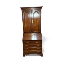Load image into Gallery viewer, Thomasville Solid Cherry Secretary Desk with Blind Upper Bookcase
