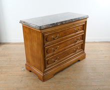 Load image into Gallery viewer, Henredon Marble Top Bachelor Chest Three Drawer Dresser 44.5 Inch
