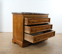Load image into Gallery viewer, Henredon Marble Top Bachelor Chest Three Drawer Dresser 44.5 Inch

