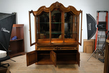Load image into Gallery viewer, Henredon Lighted China Cabinet Hutch Two Piece Traditional Display Cabinet 70 Inch
