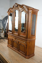 Load image into Gallery viewer, Henredon Lighted China Cabinet Hutch Two Piece Traditional Display Cabinet 70 Inch
