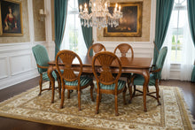Load image into Gallery viewer, French Provincial Style Solid Wood Dining Table Set with 6 Chairs and Leaves
