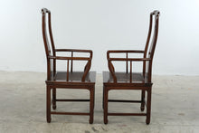 Load image into Gallery viewer, Henredon Pan Asian Vintage Mahogany Dining Table and Six Cane Seat Chairs with Two Leaves
