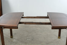 Load image into Gallery viewer, Henredon Pan Asian Vintage Mahogany Dining Table and Six Cane Seat Chairs with Two Leaves

