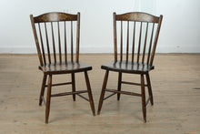 Load image into Gallery viewer, Set of Six Antique L. Hitchcock Stenciled Windsor Dining Chairs with Original Finish
