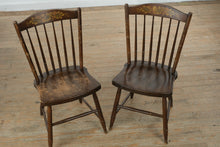 Load image into Gallery viewer, Set of Six Antique L. Hitchcock Stenciled Windsor Dining Chairs with Original Finish
