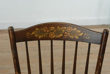 Load image into Gallery viewer, Set of Six Antique L. Hitchcock Stenciled Windsor Dining Chairs with Original Finish
