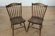 Load image into Gallery viewer, Set of Six Antique L. Hitchcock Stenciled Windsor Dining Chairs with Original Finish
