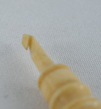 Load image into Gallery viewer, Vintage Carved Bone Needle Case Etui Screw Top Sewing Tool
