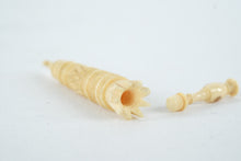 Load image into Gallery viewer, Vintage Carved Bone Needle Case Etui Screw Top Sewing Tool
