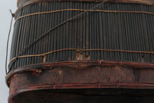 Load image into Gallery viewer, Lombok Indonesia Bamboo Storage Basket with Hand-Carved Twin Bird Handle – Indonesian Tribal Decorative Container
