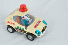 Load image into Gallery viewer, Vintage Mighty Mo Japanese Police Battery Operated Toy Car With Driver 9 Inch
