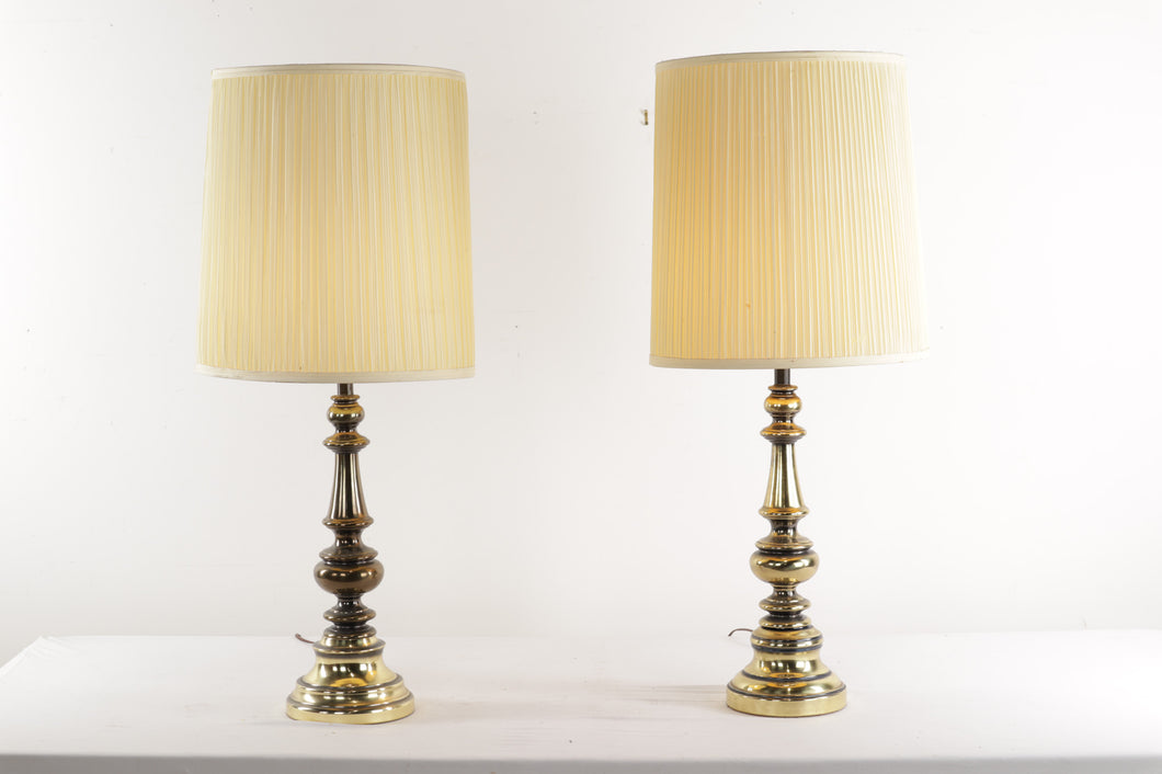 Pair of Vintage Brass Lamps