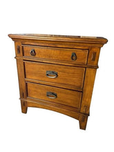 Load image into Gallery viewer, Pair of Mission Style Oak-Finished Kathy Ireland Large Nightstands

