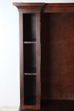 Load image into Gallery viewer, Traditional Dark Wood Entertainment Center TV Wall Unit with Media Storage Made in USA
