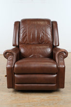 Load image into Gallery viewer, La-Z-Boy Brown Leather Rocker Recliner Chair Manual Reclining Armchair
