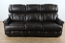 Load image into Gallery viewer, La-Z-Boy Dark Brown Leather Reclining Sofa Couch
