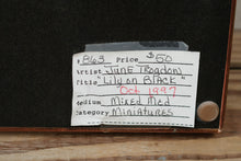 Load image into Gallery viewer, “Lily on Black” Original Miniature by June Trogdon (1997)
