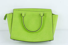Load image into Gallery viewer, Michael Kors Selma Lime Green Saffiano Leather Satchel Shoulder Bag
