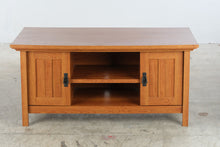 Load image into Gallery viewer, Craftsman Mission Style Media Console with Paneled Cabinet Doors
