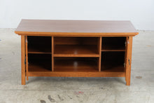 Load image into Gallery viewer, Craftsman Mission Style Media Console with Paneled Cabinet Doors
