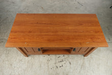 Load image into Gallery viewer, Craftsman Mission Style Media Console with Paneled Cabinet Doors

