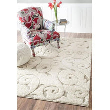 Load image into Gallery viewer, nuLOOM Maisha Cream Shag Area Rug 4 x 6 Plush High Traffic Rug New Sealed
