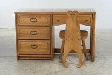 Load image into Gallery viewer, Vintage Arts and Crafts Style Oak Desk and Chair Set
