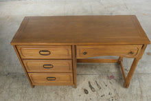 Load image into Gallery viewer, Vintage Arts and Crafts Style Oak Desk and Chair Set
