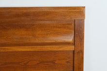 Load image into Gallery viewer, Queen Size Wood Headboard Bed Frame with Paneled Design and Metal Support Frame
