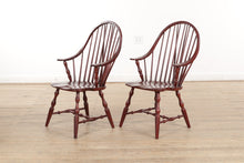 Load image into Gallery viewer, Oak Farmhouse Dining Set - 6 Windsor Chairs - Athol Table Manu
