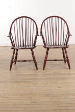 Load image into Gallery viewer, Oak Farmhouse Dining Set - 6 Windsor Chairs - Athol Table Manu
