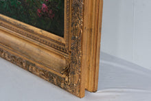 Load image into Gallery viewer, Vintage Joonam Yoon Garden Landscape Oil Painting Framed Canvas 39x50
