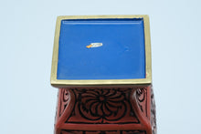 Load image into Gallery viewer, Ornate Lacquered Oriental-Inspired Vase – 4&quot; x 4&quot; x 9&quot;
