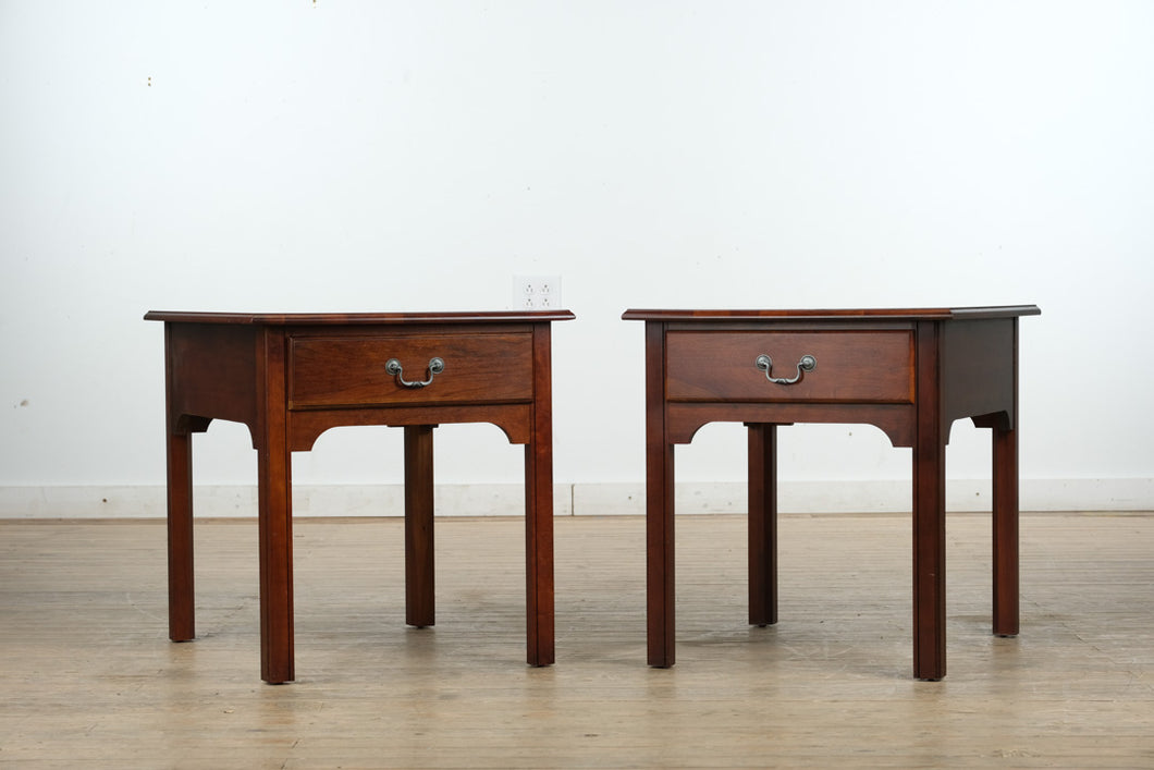 Pair of Candlelight Cherry Side Tables